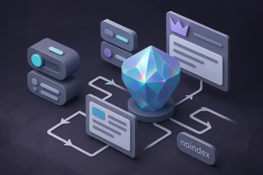 An e-commerce s​ite diagram with faceted navigation structures optimized for SEO.