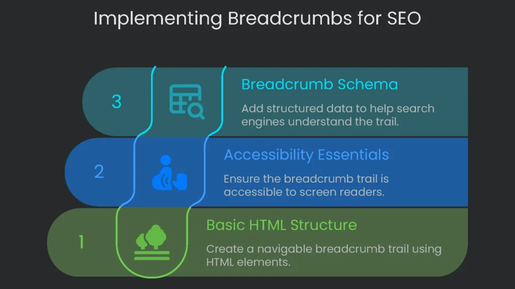 Snippet of code demonstrating the use of structured data to create breadcrumbs for SEO.