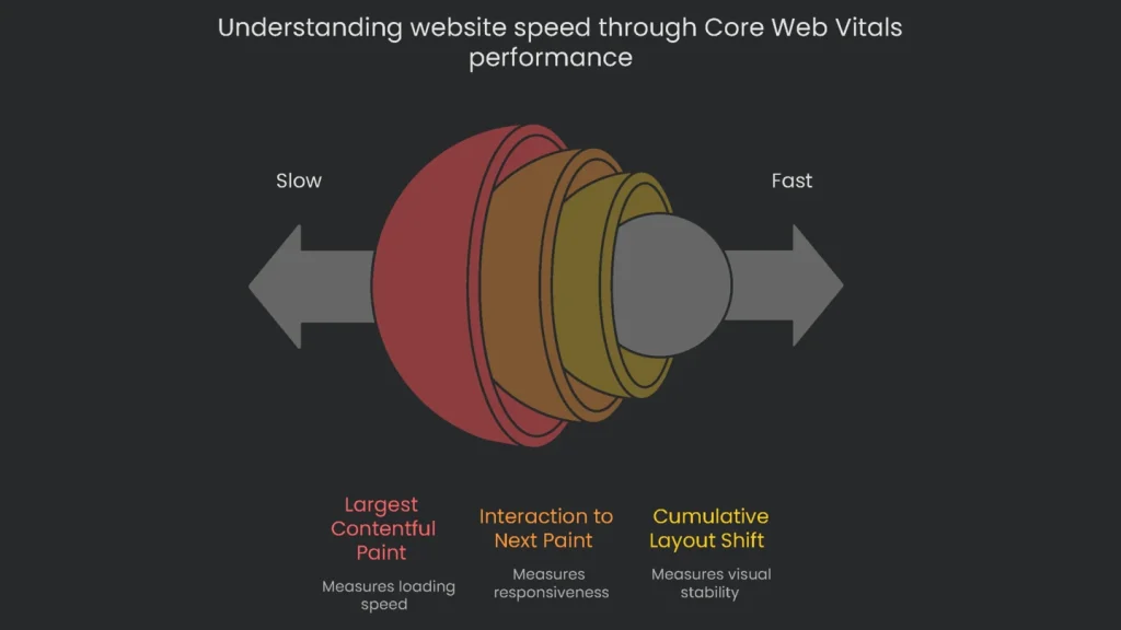 An infographic that explains website speed and Core Web Vitals to a novice.
