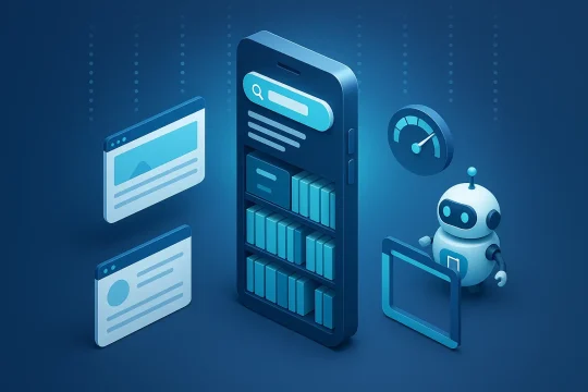 A smartphone with an opened site that is mobile friendly to demonstrate the idea of mobile first indexing.