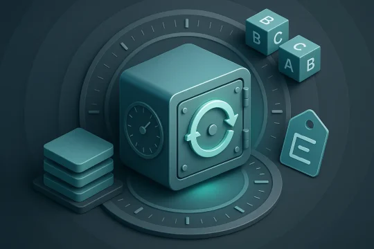 Web browser illustration with a more visible cache icon representing the function of browser caching.