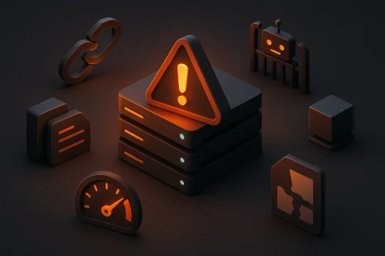 Infographic showing critical and common tactical SEO blunders of websites to evade.