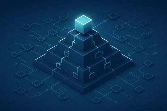 A hierarchical flowchart detailing the arrangement of a rationale and SEO friendly site architecture.