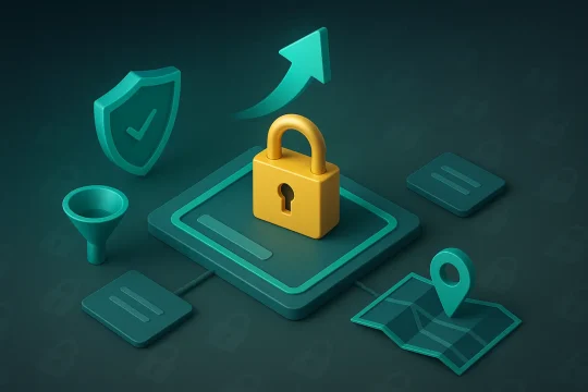 An icon representing the mixed content issue with HTTPS website signified by a padlock and a warning symbol.