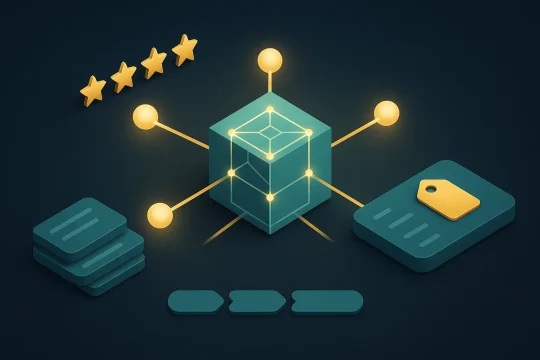 A snippet of schema markup where Google search results with rich snippets are shown.