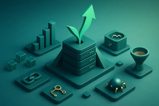 Graph with an upward trend depicting a business growth with the influence of technical SEO offered services.