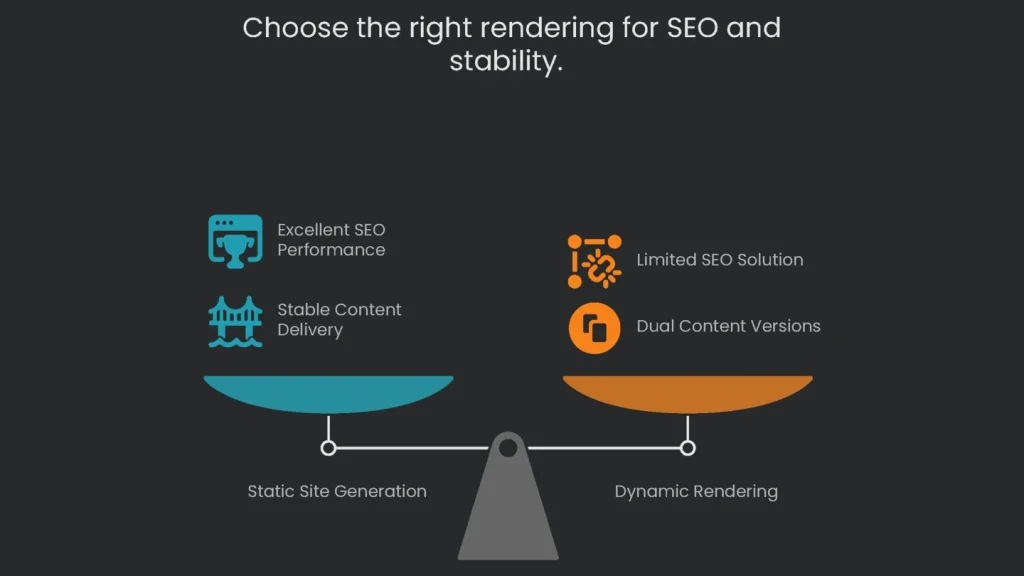 A strategy for resolving issues with web page and site SEO preserving.