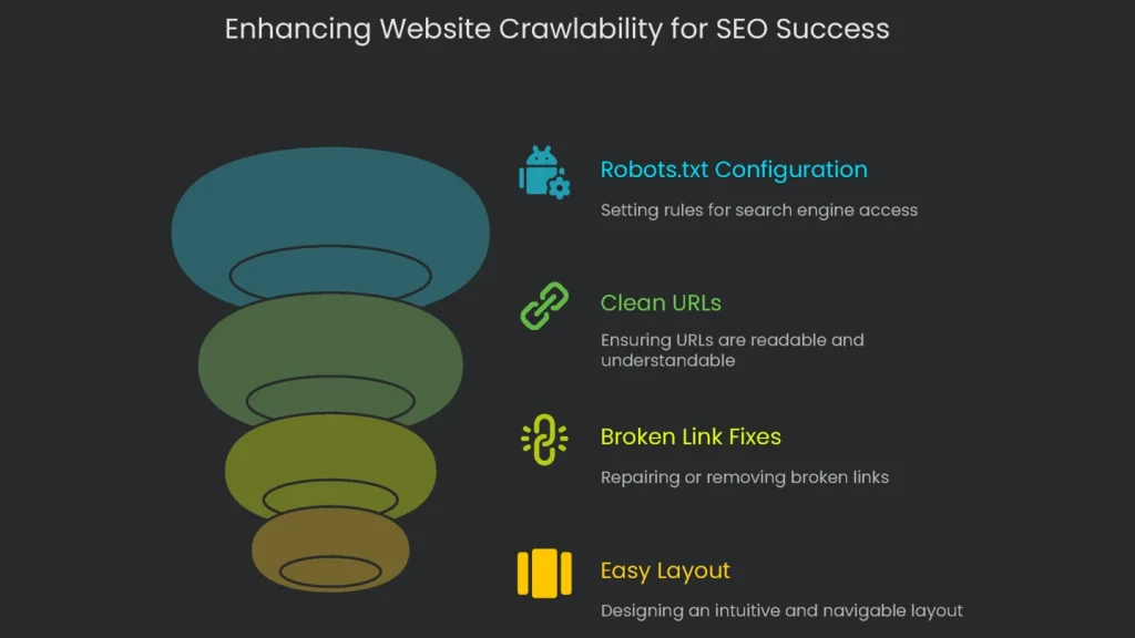 A document outlining the best approaches for enhancing site crawlability for the widest possible SEO reach.