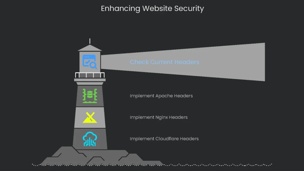 A security checklist for a website.