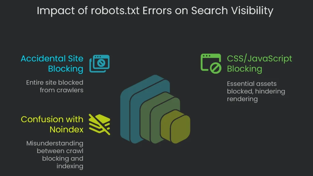 A graph depicting the decline of search visibility persecution in the robots.txt files.