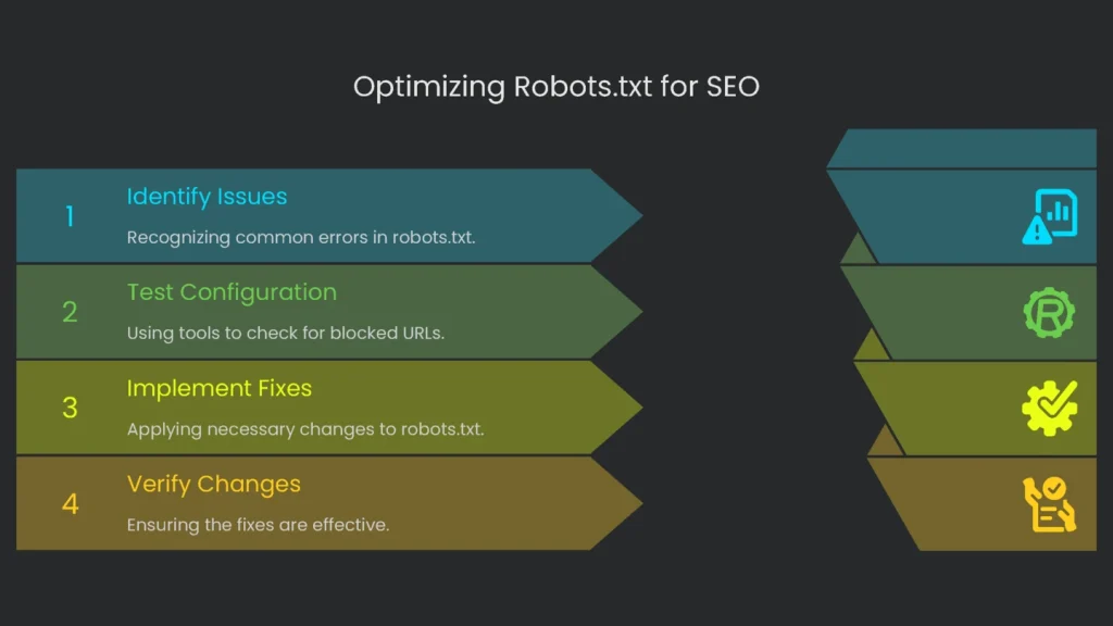 An optimal sample of a well structured robots.txt file with effective commands for crawling instructions.