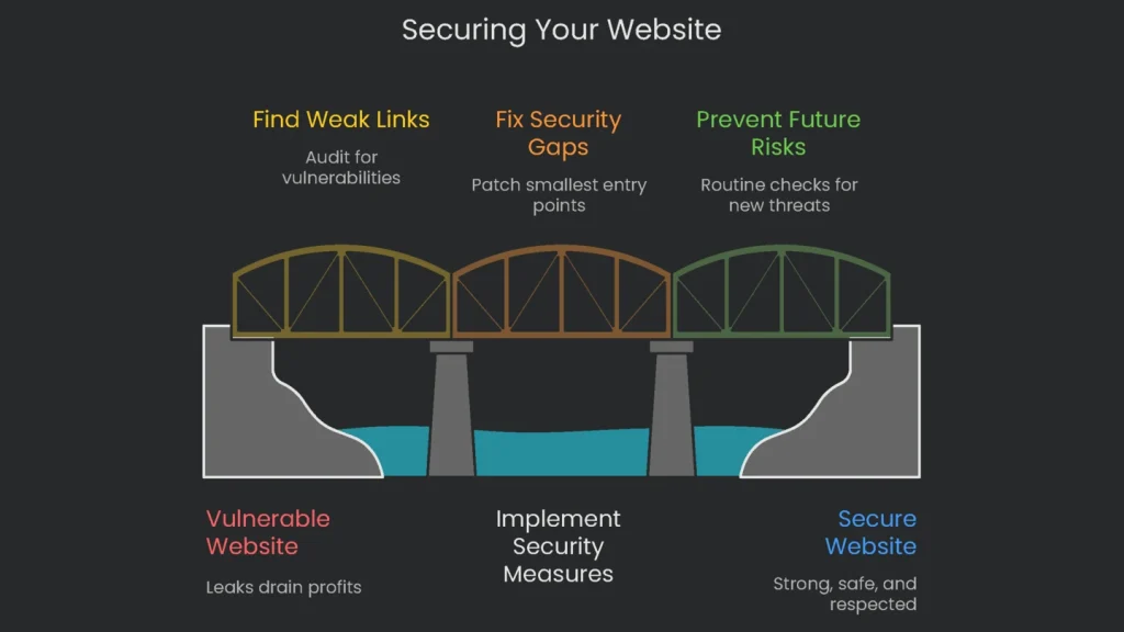 A shield and a padlock icon representing the utmost protection of a website with HTTPS.