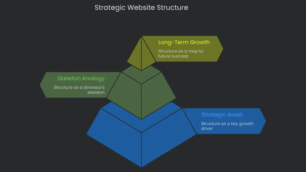 A sketch showing the planned site configuration intended to maximize crawl and user-friendly navigation.